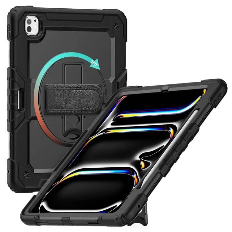 Калъф с Дръжка за iPad Pro 13 2025-2024, Tech-Protect Solid360 Case, Черен (3)