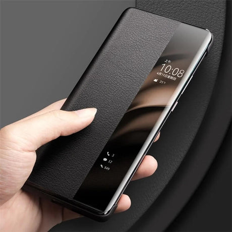 Активен Калъф за Huawei Pura 70 Pro, Qialino Smart Book Case, Черен (2)