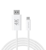 Дисплей Порт Кабел, 4Smarts USB-C to Display Port 2m, Бял (2)