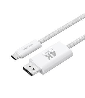 Дисплей Порт Кабел, 4Smarts USB-C to Display Port 2m, Бял