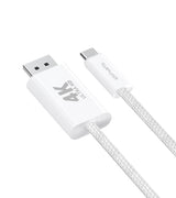 Дисплей Порт Кабел, 4Smarts USB-C to Display Port 2m, Бял (4)