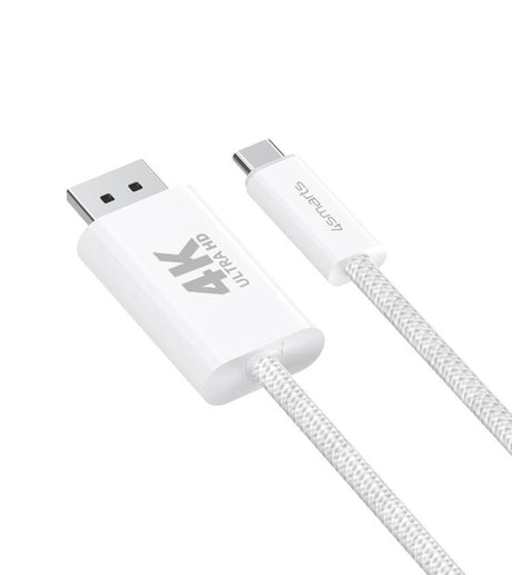 Дисплей Порт Кабел, 4Smarts USB-C to Display Port 2m, Бял (4)