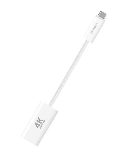 HDMI Видео Кабел-Адаптер, 4Smarts USB-C to HDMI 15cm, Бял (3)