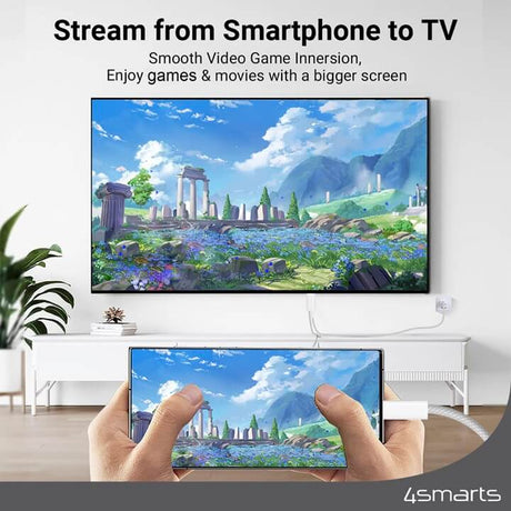 HDMI Видео Кабел, 4Smarts USB-C to HDMI 2m, Бял (6)