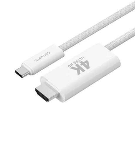 HDMI Видео Кабел, 4Smarts USB-C to HDMI 2m, Бял (4)