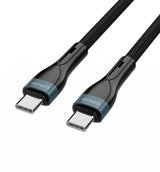 USB-C Кабел за iPhone, 4Smarts PremiumCord USB-C to USB-C 60W 1m, Черен (2)