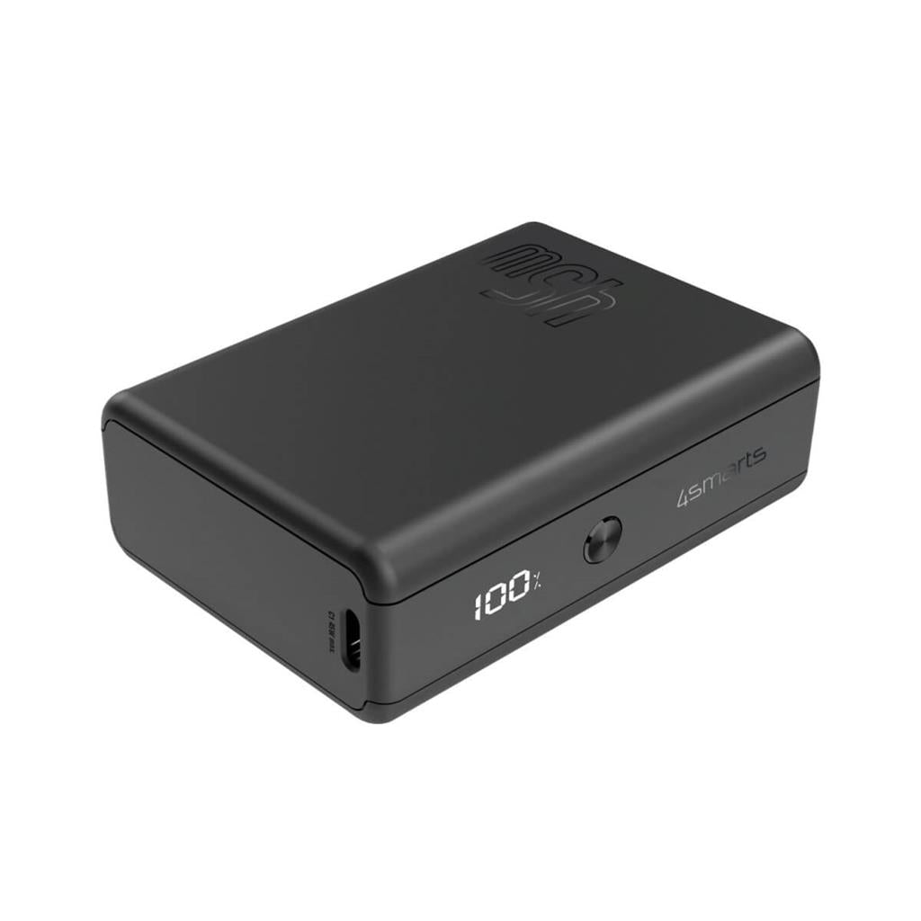 Външна Батерия с Бързо Зареждане, 4Smarts Pocket Slim 10Ah 45W, Черен