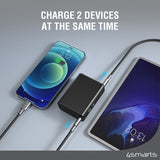 Външна Батерия с Бързо Зареждане, 4Smarts Pocket Slim 10Ah 45W, Черен (4)