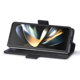 Кожен Калъф за Samsung Z Fold 6, Wallet Rfid Book Case, Черен (4)