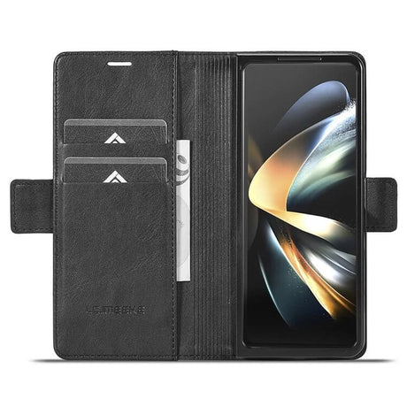 Кожен Калъф за Samsung Z Fold 6, Wallet Rfid Book Case, Черен (3)