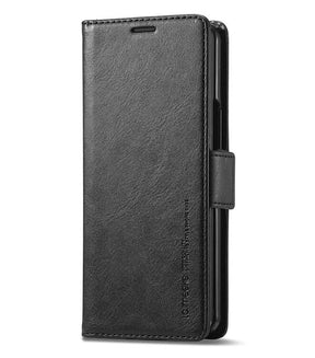 Кожен Калъф за Samsung Z Fold 6, Wallet Rfid Book Case, Черен