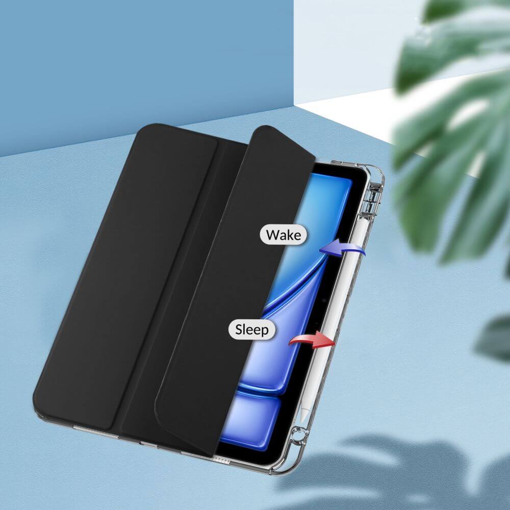 Калъф за iPad Air 13" M4/ M3/ M2, Tech-Protect Trifold Slim Hybrid Case, Черен (3)