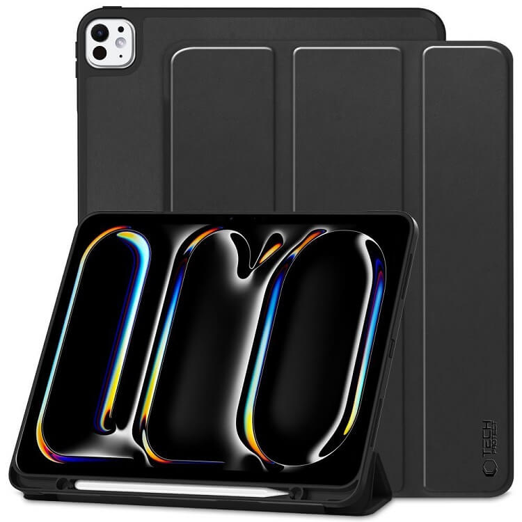 Защитен Калъф за iPad Pro 11 2025-2024, Tech-Protect Trifold Slim Case, Черен