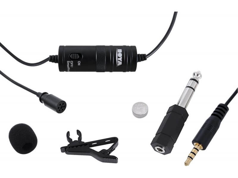 Микрофон Брошка, Boya Lavalier Mic BY-M1 Jack 3.5mm, Черен (5)