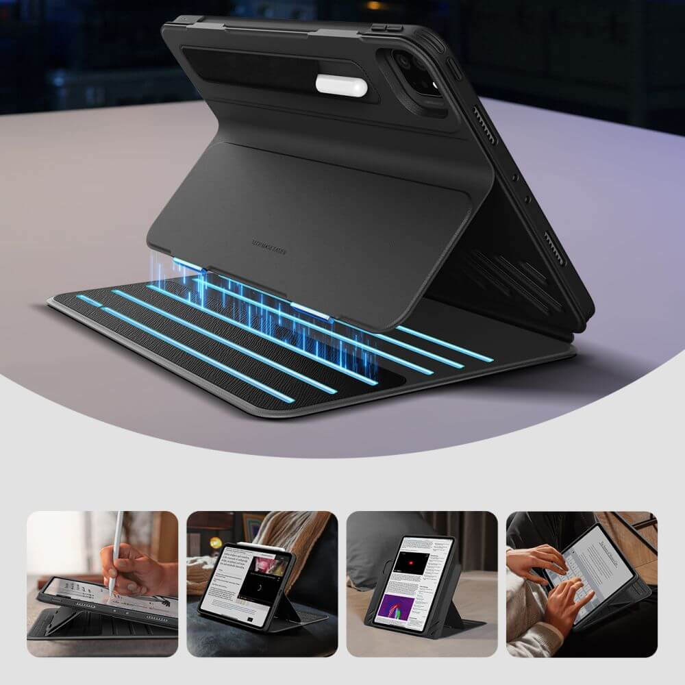 Двоен Калъф за iPad Pro 13 2025-2024, ESR Shift Magnetic Case, Черен (2)