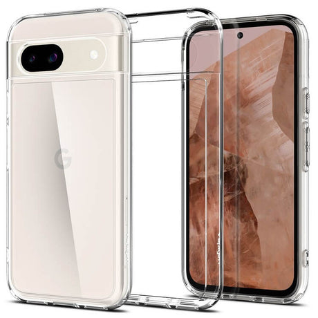 Противоударен Калъф за Google Pixel 8A, Spigen Ultra Hybrid Case, Прозрачен (2)