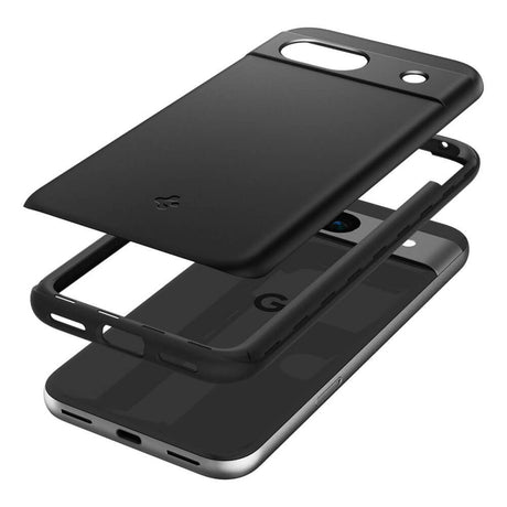 Противоударен Калъф за Google Pixel 8A, Spigen Thin Fit Case, Черен (7)