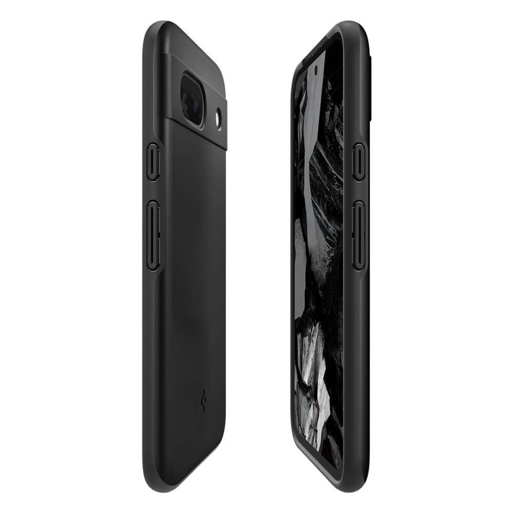Противоударен Калъф за Google Pixel 8A, Spigen Thin Fit Case, Черен (6)