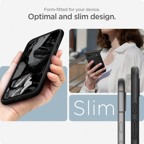 Противоударен Калъф за Google Pixel 8A, Spigen Thin Fit Case, Черен (9)
