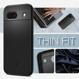 Противоударен Калъф за Google Pixel 8A, Spigen Thin Fit Case, Черен (8)