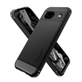 Противоударен Силиконов Калъф за Google Pixel 8A, Spigen Rugged Armor Case, Черен (5)