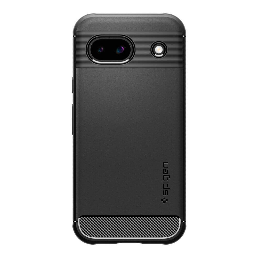 Противоударен Силиконов Калъф за Google Pixel 8A, Spigen Rugged Armor Case, Черен (2)