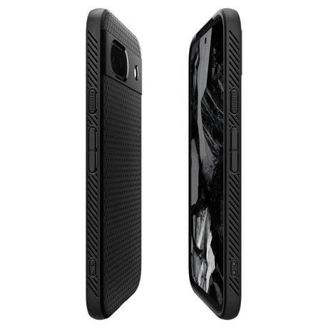 Противоударен Силиконов Калъф за Google Pixel 8A, Spigen Liquid Air Case, Черен (7)