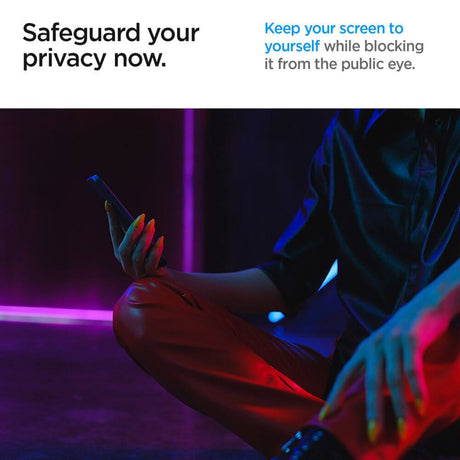 Затъмняващ Протектор за Samsung S24 Ultra, Spigen Privacy Glass tR EZ Fit 2бр., Черен (5)