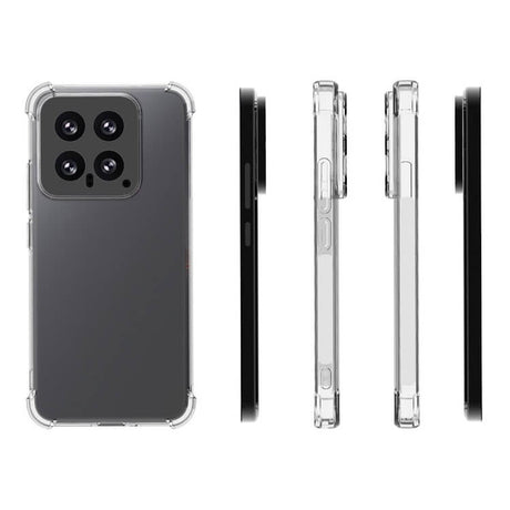 Противоударен Силиконов Калъф за Xiaomi 14, GKK Shockproof Case, Прозрачен (5)