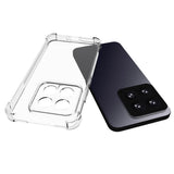 Противоударен Силиконов Калъф за Xiaomi 14, GKK Shockproof Case, Прозрачен (3)