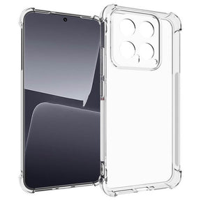 Противоударен Силиконов Калъф за Xiaomi 14, GKK Shockproof Case, Прозрачен