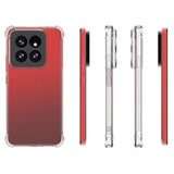 Противоударен Силиконов Калъф за Xiaomi 14 Pro, GKK Shockproof Case, Прозрачен (5)