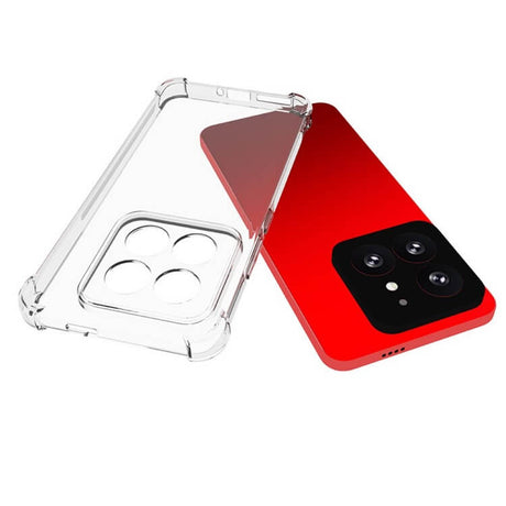 Противоударен Силиконов Калъф за Xiaomi 14 Pro, GKK Shockproof Case, Прозрачен (3)