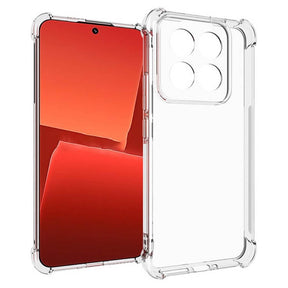 Противоударен Силиконов Калъф за Xiaomi 14 Pro, GKK Shockproof Case, Прозрачен