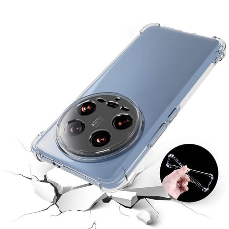 Противоударен Силиконов Калъф за Xiaomi 14 Ultra, GKK Shockproof Case, Прозрачен (2)