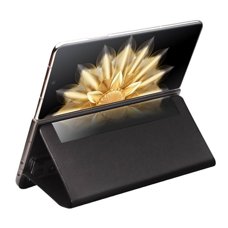 Активен Калъф за Honor Magic V2, Qialino Smart Book Case, Черен (4)