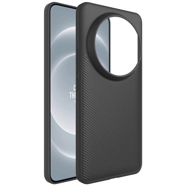 Матов Силиконов Калъф за Xiaomi 14 Ultra, Imak Twill Case, Черен (2)