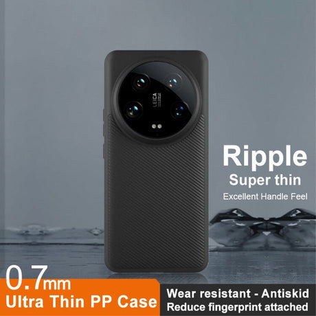Матов Силиконов Калъф за Xiaomi 14 Ultra, Imak Twill Case, Черен (5)