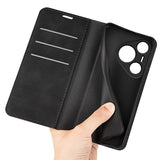 Кожен Калъф с Джобове за Huawei Pura 70, Wallet Book Case, Черен (5)