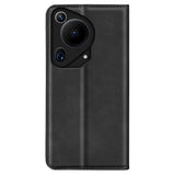 Кожен Калъф с Джобове за Huawei Pura 70 Ultra, Wallet Book Case, Черен (6)