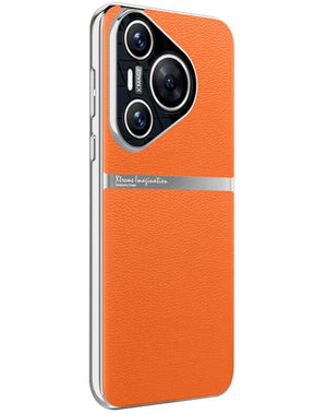 Кожен Калъф за Huawei Pura 70 Pro, GKK Leather Case, Оранжев