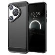 Противоударен Калъф за Huawei Pura 70 Pro, Premium Carbon Case, Черен