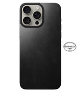 Magsafe Кожен Калъф-Подложка за iPhone 15 Pro Max, Nomad Leather Back Case, Черен (4)