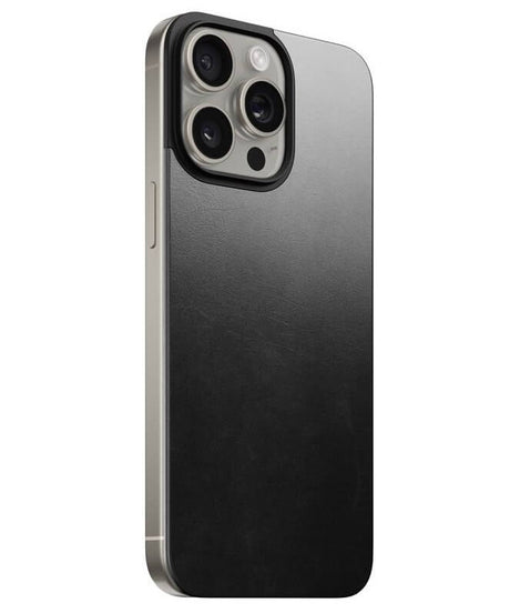 Magsafe Кожен Калъф-Подложка за iPhone 15 Pro Max, Nomad Leather Back Case, Черен