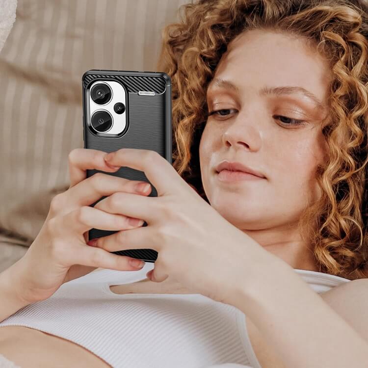 Противоударен Калъф за Xiaomi Redmi Note 13 Pro Plus 5G, Tech-Protect Premium Carbon Case, Черен (7)