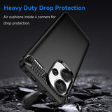 Противоударен Калъф за Xiaomi Redmi Note 13 Pro Plus 5G, Tech-Protect Premium Carbon Case, Черен (5)