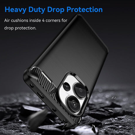 Противоударен Калъф за Xiaomi Redmi Note 13 Pro Plus 5G, Tech-Protect Premium Carbon Case, Черен (5)