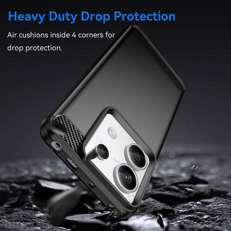 Противоударен Калъф за Xiaomi Redmi Note 13 Pro 5G, Tech-Protect Premium Carbon Case, Черен (4)