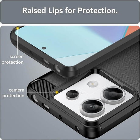 Противоударен Калъф за Xiaomi Redmi Note 13 Pro 5G, Tech-Protect Premium Carbon Case, Черен (6)