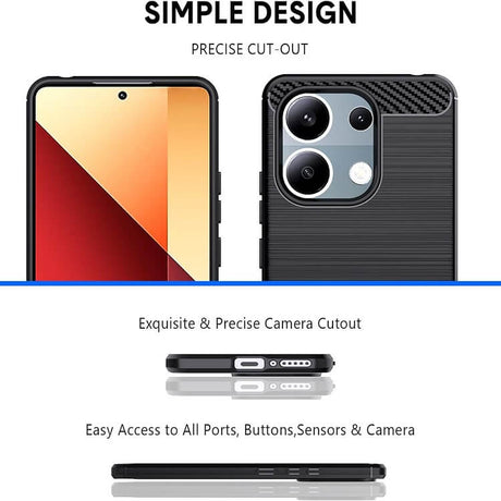 Противоударен Калъф за Xiaomi Redmi Note 13 Pro 4G, Tech-Protect Premium Carbon Case, Черен (6)